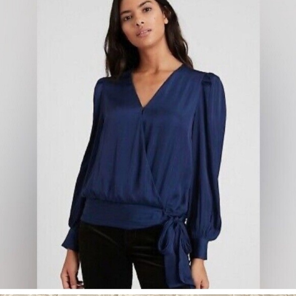 Banana Republic puff sleeve wrap blouse💗💗💗 PINK